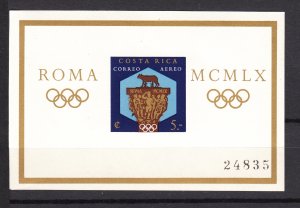 J27321 1960 cocta rica s/s mnh #c313 sports