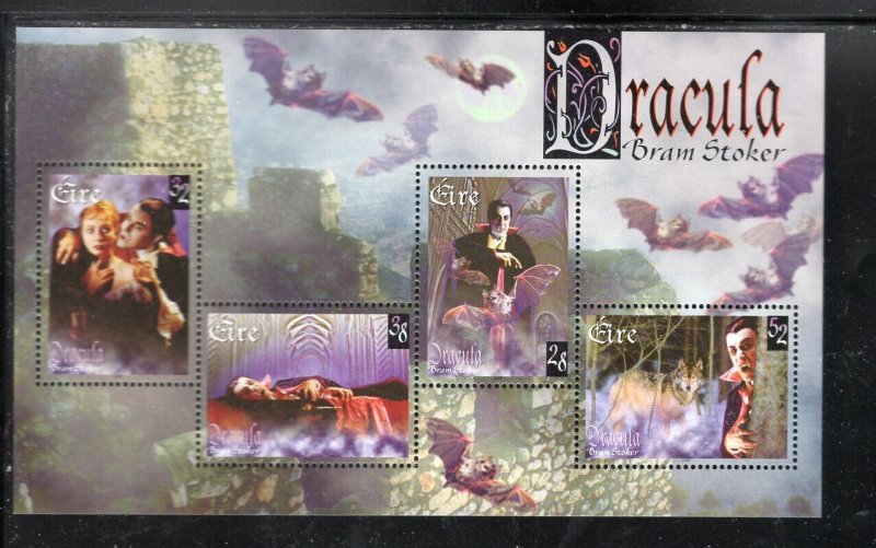IRELAND #1089a 1997 DRACULA MINT VF NH O.G S/S4