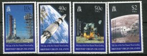 British Virgin Islands Moon Landing Set Sc 910-913 MNH Set 1999 Space 