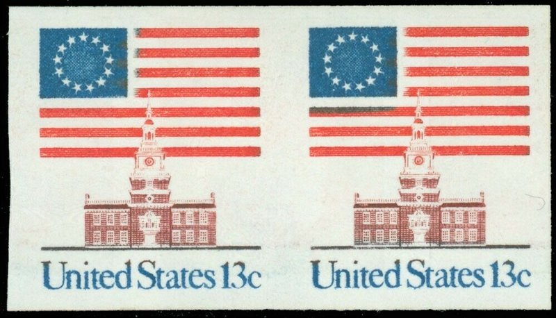 US Scott #1625a Pair, IMPERFORATE ERROR, XF-OG-NH, SCV $20.00, from garyposner!