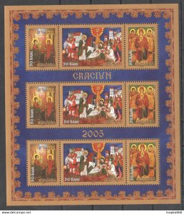 2005 Romania Christmas Art #6013A-6015A ** Rm293