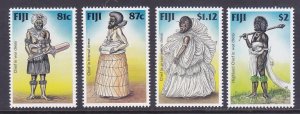 Fiji 806-09 MNH 1998 Chief's Traditional Costumes Set of 4