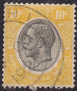 Tanganyika 1927 - 31 KGV 10ct Yellow & Black SG 94 ( M1360 )