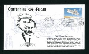 Sc. 3783 Wright Brothers FDC - FM Cachets 1a