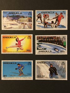 1980 Anguilla Sc# 375-80 Winter Olympic Games Lake Placid, NY MNH