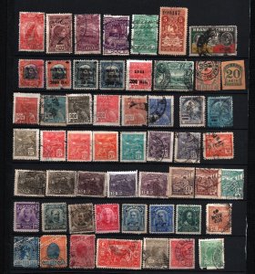 BRAZIL 1900-1931 SMALL COLLECTION SET OF 54 STAMPS USED/HINGED