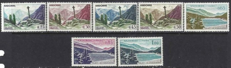 Andorra French 1961 SC 143-153 Mint Set 