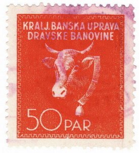 (I.B) Slovenia Revenue : Dravska Cattle Permit 50p