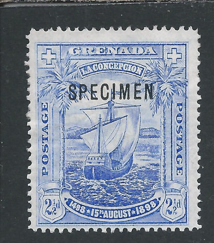 GRENADA 1898 2½d ULTRAMARINE OVERPRINTED SPECIMEN MM SG 56s CAT £85