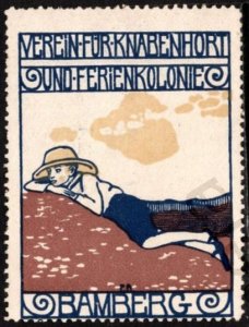 Vintage Germany Poster Stamp Children's Holiday Boys' After-School ...