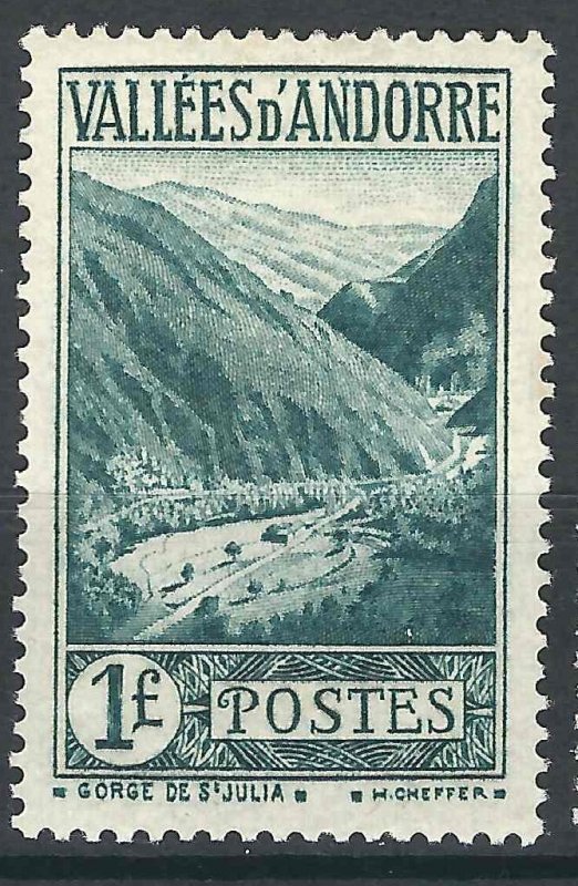 Andorra (French) 49 YT 39 MLH F/VF 1932 SCV $20.00