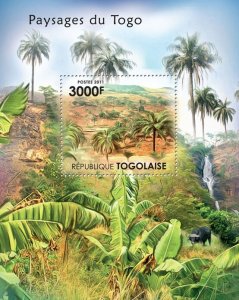 TOGO - 2011 - Landscapes of Togo - Perf Souv Sheet - Mint Never Hinged