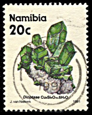 Namibia 679, used, Dioptase Mineral