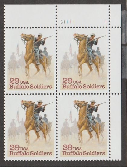 U.S. Scott #2818 Buffalo Soldiers Stamps - Mint NH Plate Block