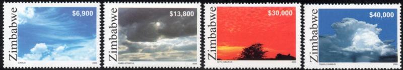 Zimbabwe - 2005 Cloud Formations Set MNH** SG 1156-1159