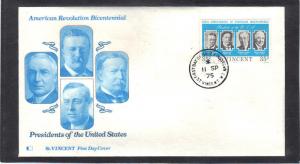 Int'l St. Vincent FDCs Honoring America's Bicentennial (Cachet-U/A) CV1114