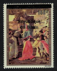 Benin 'The Adoration of the Magi' Painting by Botticelli Ovpt 1996 MNH MI#754