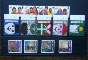 Gibraltar 1996 Unicef 1996 Christmas 1997 Europa sets MNH