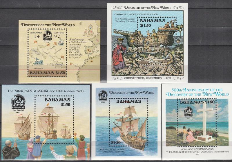 Bahamas #664, 667, 692, 729, 753  MNH  CV $46.25  (A14955)