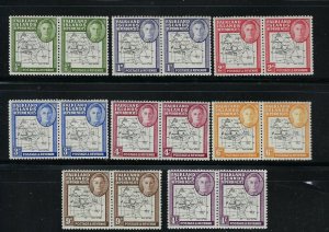 FALKLAND IS DEPENDENCIES SCOTT #11L1-1L8 PAIRS (GIBBONS G1-G8,G1a-G8a)- MINT LH