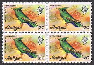 Antigua 405 block/4,MNH.Michel 399. Birds 1976.Antillean crested hummingbird.