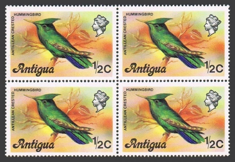 Antigua 405 block/4,MNH.Michel 399. Birds 1976.Antillean crested hummingbird.