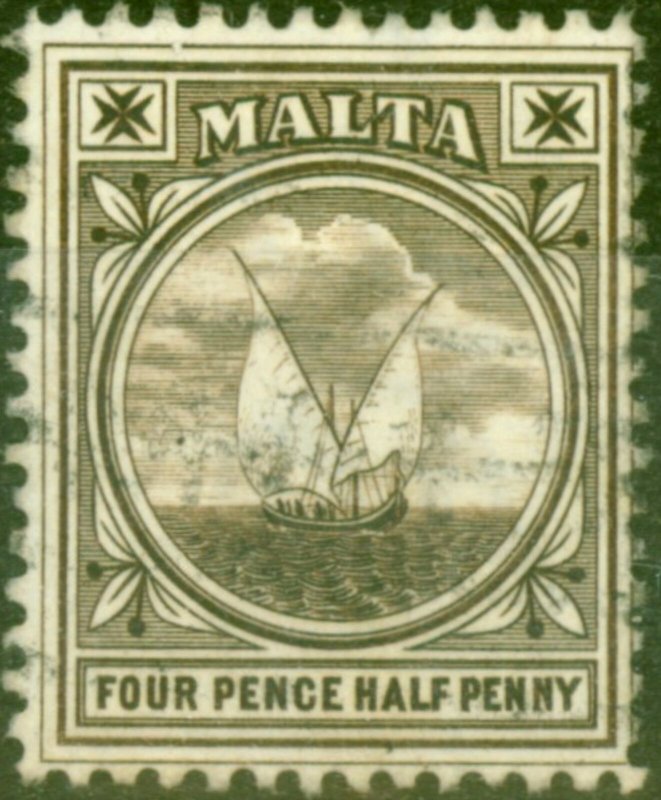 Malta 1899 4 1/2d Sepia SG32 Fine Used