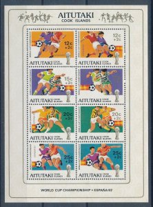 [116542] Aitutaki 1981 Football World Cup soccer Spain 1982 Souvenir Sheet MNH