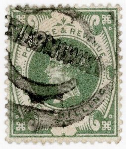 (I.B) QV Postal : 1/- Green (SG 211) Axminster