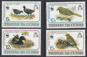 Tristan da Cunha #500-3 mint, WWF birds issued 1991