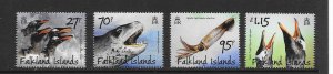 FALKLAND ISLANDS #1039-42 PENGUINS & MARINE LIFE MNH