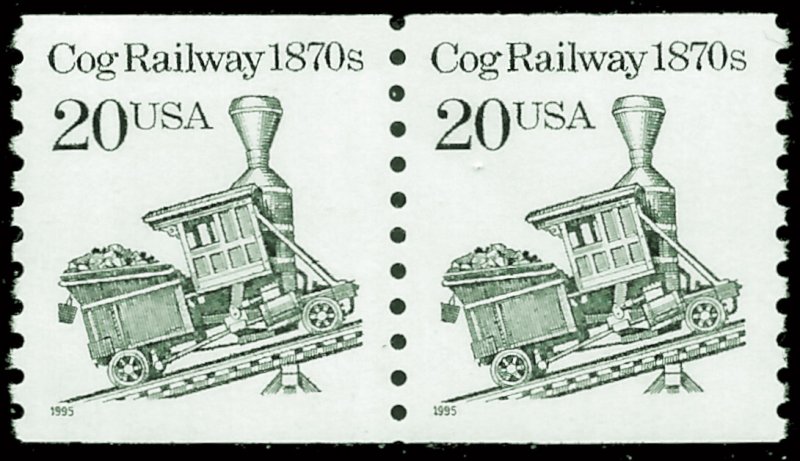 Sc 2463  20¢ Cog Railway Pair, MNH