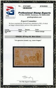 US Stamp #997 California Statehood 3c - PSE Cert - XF-SUP - MNH - SMQ $30.00