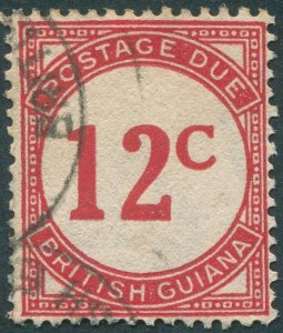 British Guiana 1940 12c scarlet Postage Due SGD4 used