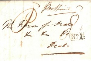 GB Kent Cover *RAMSGATE/PENNY POST* Rare DOTTED FRAME RECEIVER Deal EL 1834 PB57