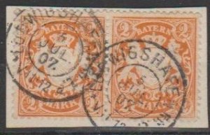 Mi: 64y used 1890 bavaria Ludwigshaven 5.7.1907  Cat  €  45