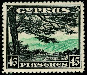 CYPRUS SG143, 45pi Green & Black, LH MINT. Cat £120.