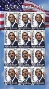 Dominica 2009 - President Barack Obama - Sheet of 12 stamps - Scott #2673 - MNH