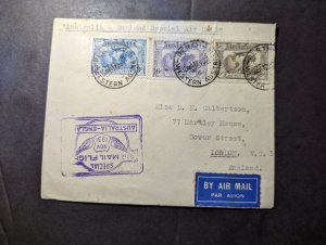 1931 Australia Airmail Special First Flight Cover FFC Perth WA to London England