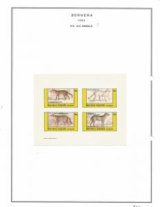 SCOTLAND - BERNERA - 1982 - Animals (5) - 4v Imperf Sheet - MLH
