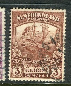 CANADA NEWFOUNDLAND; 1919 early Caribou issue fine used 3c. value