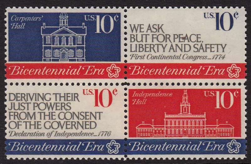 United States #1543-1546, Bicentennial, MNH, Please see the description.