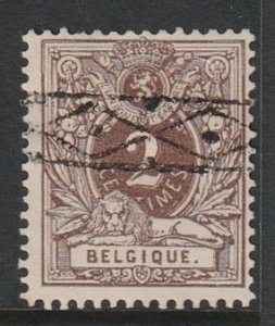 1886 Belgium - Sc 55 - used VF - 1 single - Numerals
