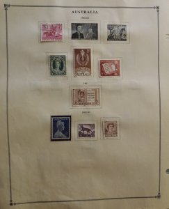 Australia 1959-1961 Included QEII HINGED 2Pgs MINT & USED (26) TOTAL STAMPS F-VF