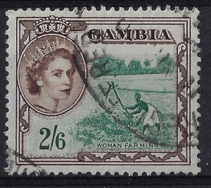 Gambia 1953 QEII pictorial, 2/6 used. SG 181, Scott 163.  CV £3.50        (aa143