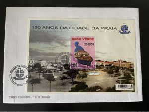 2008 Cape Verde Mi. Bl. 40 FDC 150 anos cidade da Praia Stadt Ville City S/S-