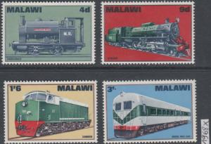 XG-AK996 MALAWI - Trains, 1968 Railways, Locomotives, 4 Values MNH Set