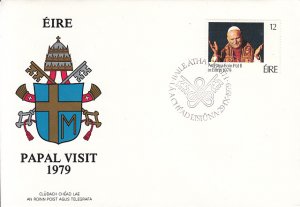 Ireland 1979 FDC Sc #456 12p Pope John Paul II´s Visit to Ireland