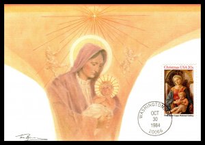 US 2107 Christmas Madonna Fleetwood U/A FDC Maxi Card