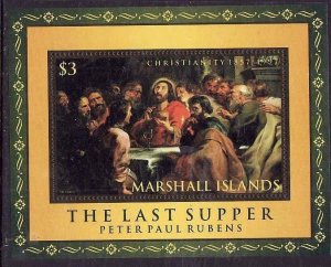 Marshall Is.-Sc#626- id7-unused NH sheet-Christianity-Painting-1997-